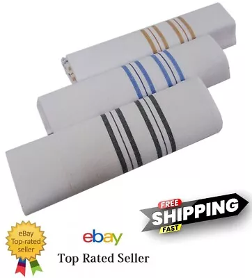 3X Soft Mens Hankies Handkerchiefs 100% Cotton Cloths Handkerchiefs Suit Gift • £3.99