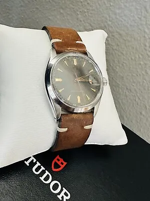 Vintage 1957 Rolex Tudor Oyster Date 34mm Tropical Honeycomb Dial Roulette Date • $1795