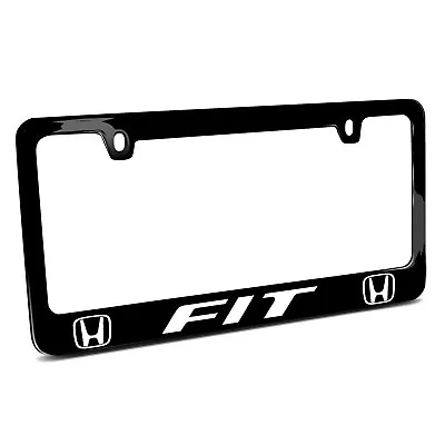 Dual Logo Black Metal License Plate Frame - Honda Fit • $39.99