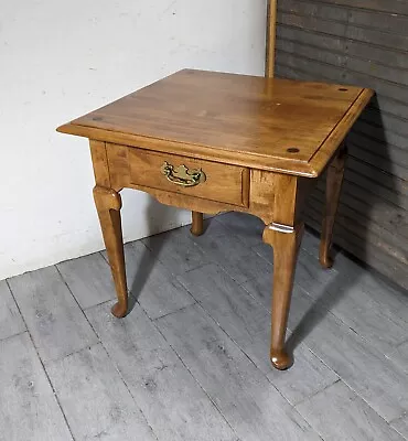 Vintage Ethan Allen Heirloom Nutmeg Maple Wood Queen Anne End Table 10-8035 • $270