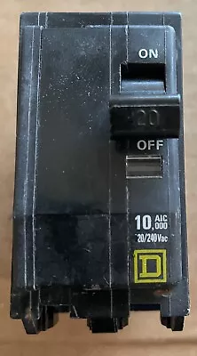 Square D QO220 2 Pole 20 Amp  120/240 Volt Circuit Breaker • $10