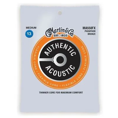 Martin Authentic Flexible Core Phosphor Bronze Medium Acoustic Strings 13 - 56 • $21
