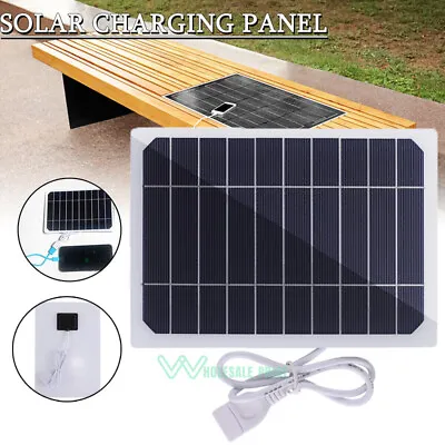 5W 5V Mini USB Solar Panel Power Bank For Outdoor Camping Hiking Phone Charger • $15.09