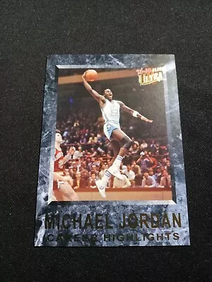 2013-14 Fleer Retro Fleer Ultra Career Highlights Michael Jordan UNC #10 Insert • $49.99