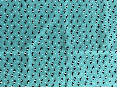 VTG Jo-Ann  Christmas Tiny Puddle Fabric Quilt Turquoise Cotton 1/2 Yd X 44” • $4.25