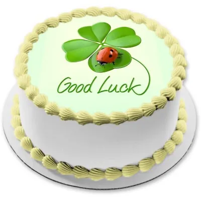 Luck Ladybug Cake Pad Edible Muffin Cupcake Party Decorative Birthday • £5.76