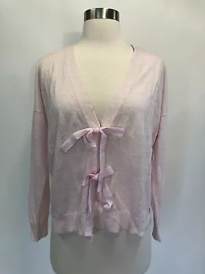 New J Crew Bow-front Cardigan Sweater Heather Pink Sz M Medium J0189 $75 • $23.20