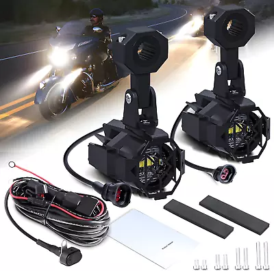 Motorcycle Auxiliary Lights LED Spot Driving R1200GS Fog Lights Spot Driving Rd • $68.65