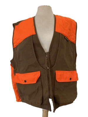$16 • Buy Gamehide Men’s Large Hunting Vest Brown With Blaze Orange Accents Pockets