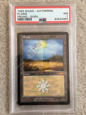 1999 MTG Guru Land GURU PLAINS PSA 7 NM PROMO Magic The Gathering • $590