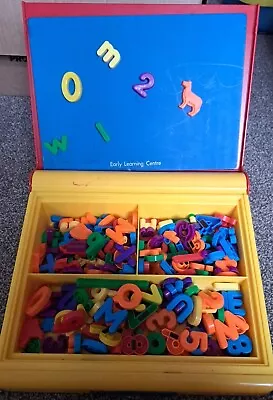 Early Learning Centre Magnetic Board Letters And Numbers With Desk Case Vintage • £15