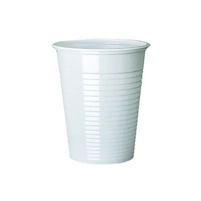HQ White Plastic Cups 7oz Disposable Plastic Drinking Cups White Tumblers UK • £4.20