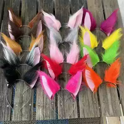 Fox Plush Ears Costume Animal Wolf Party Headdress Headband Hairclip Cosplay • $8.99