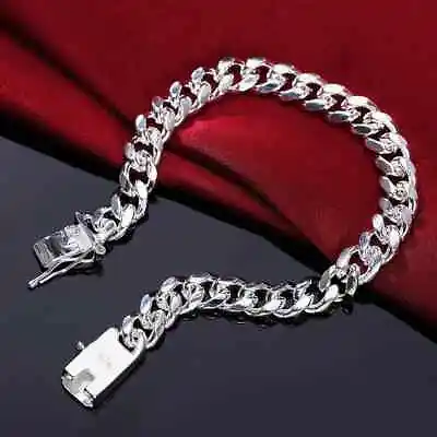 New 925 Sterling Silver Exquisite Solid Chain Bracelet Fashion Charm Women Men • $8.99