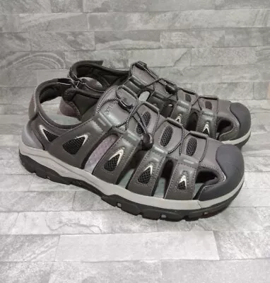 Skechers Relaxed Fit Tresman- Outseen Men's Sandals SN 204111 Grey Size UK 11 • £29.99