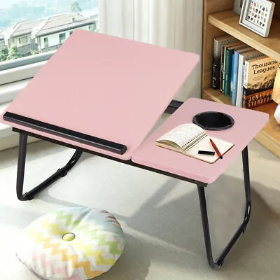 Portable Foldable Laptop Notebook Table Bed Sofa Tray PC Desk Stand Home Office • £13.94