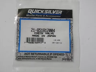 Mercury Marine Quicksilver Mariner 21-851812004 Outboard Check Valve OEM 8 9.9 • $12.99