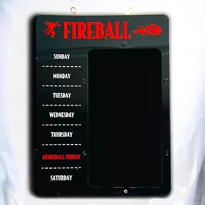 Fireball Cinnamon Whiskey Illuminated LED Chalk Board Menu Sign NEW IN BOX • $150