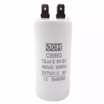 $12.95 • Buy 12UF 450VAC Motor Run Capacitor 450V AC CBB60 12 UF Round White 50/60HZ Cap