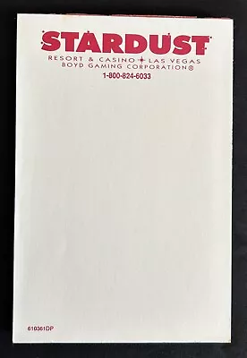 Rare/Vintage: Stardust Resort & Casino (Las Vegas)  Hotel Room NOTE PADS (White) • $3.25