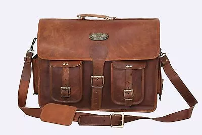  Leather Messenger Cross Body Bag Handmade Gift For Her Women Laptop Satchel • $38.95