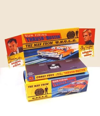 CORGI 497- MAN FROM UNCLE 'THRUSH BUSTER'- Display/ Reproduction Box & Tray ONLY • $12.43