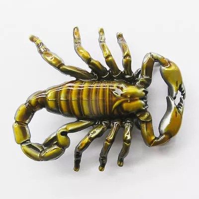 Scorpion Yellow Enamel Metal Belt Buckle • $9.99