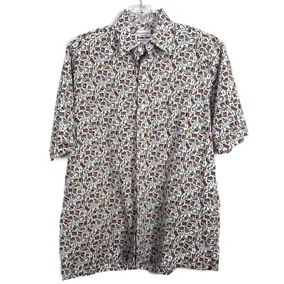 Maus & Hoffman Liberty Of London Mens M Button Down Shirt Casual Instrument USA • $34.98