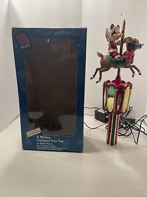 Vintage 1997 Mr. Christmas ~a Mickey Carousel Tree Top ~ Disney's Mickey Mouse • $42.40
