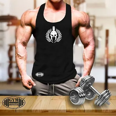 £11.99 • Buy Spartan Lambda Vest Gym Clothing Bodybuilding Training Workout MMA Men Tank Top