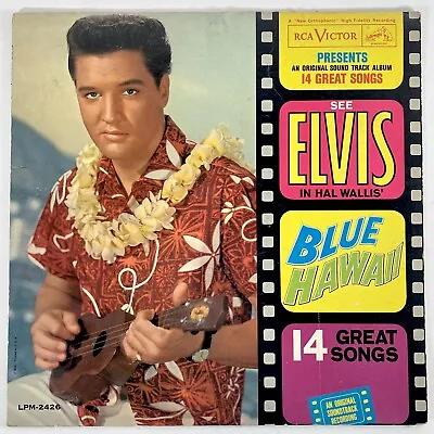 Elvis Presley Blue Hawaii 1961 LP Misprint Label RCA LPM 2426 Mono Vinyl Record • $13.99