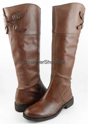 $249 VINCE CAMUTO KEATON Mocha Leather Designer Knee High Riding Boots 5 • $49.99