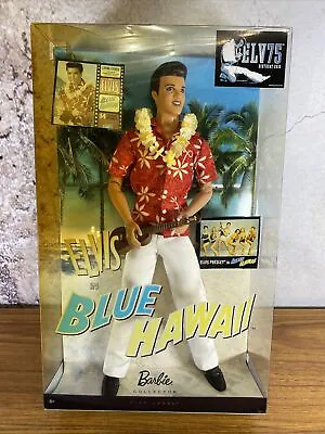 Elvis Presley Blue Hawaii 2009 Barbie Collector Pink Label Birthday 2010 NIB U7 • $119.66