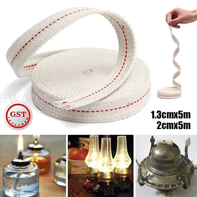 5M Flat Cotton Oil Lamp Lantern Wick  For Kerosene Burner Lighting Pratical AU • $6.48