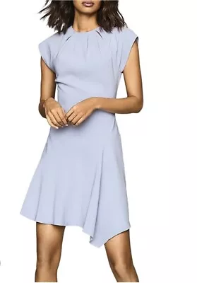 Reiss Belle Cap Sleeve Asymmetrical  Blue Dress Size 6 • $112.61