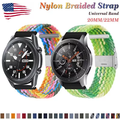 20 22MM Nylon Braided Strap Universal Band Fr Samsung Watch Garmin Huami Amazfit • $18.50