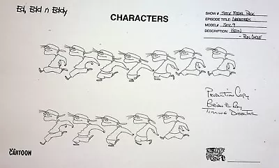 Ed Edd N Eddy 1999 Production Studio Model Cel Drawing Copy Hanna-Barbera #RB • $9.99