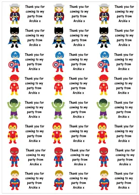 £2.30 • Buy Personalised 48 Marvel Superheros Stickers Labels Party Bag Sweet Cone Thank You