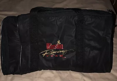 Vintage Winston Racing Team Nascar Black Duffle Bag Medium Smoking Memorabilia • $30