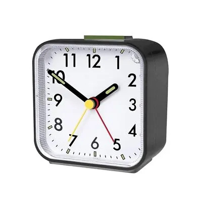 $18.69 • Buy Travel Analog Alarm Clock Silent Non Ticking Small Clock With Snooze & Light