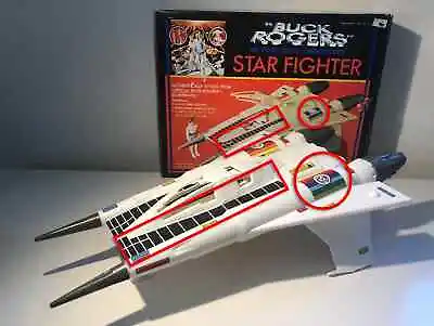 1979 MEGO Buck Rogers Star Fighter | 23 BOX STICKER DIE-CUT • $13.25