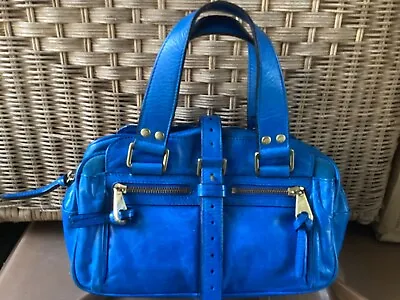 Genuine Mulberry Mini Mabel Leather & Suede Handbag In Ocean Blue • £174.99