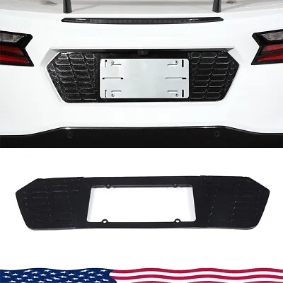 Alloy Rear License Plate Filler Frame For Corvette C8 2020-2023 Black Auminum • $75.99