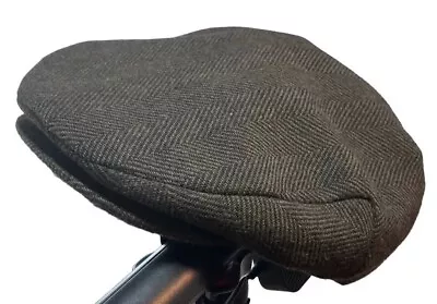 Newsboy Cabbie Gatsby Driving Cap Hat Brown Wool Blend Lined Quilted Vtg Large • $11.95
