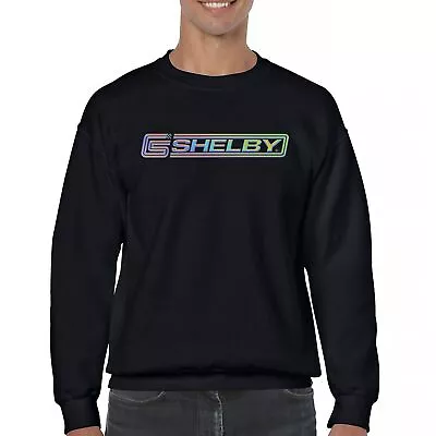 Shelby Holo Logo Sweatshirt Mustang Cobra Performance Powered By Ford Crewneck • $32.95