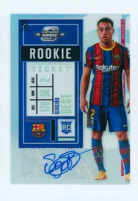 2020-21 Sergino Dest Panini Chronicles Rookie Ticket Silver Autographed 76/99 • $74.99