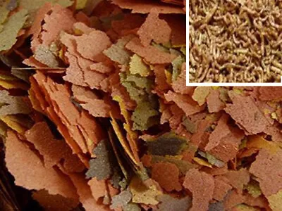 Tropical Fish Flake + Added Freeze Dried Bloodworm High Protein 100g/200g Packs • £0.99