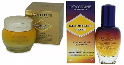 L'Occitane Immortelle Reset Serum 30 Ml Divine Cream 50 Ml  Value $320 • $225