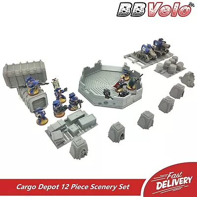 12PCS SCENERY SET Cargo Depot Wargaming Warhammer 40K Kill Team Games Workshop • £14.99