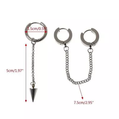 KPOP Korean Idols Male Long Tassel Punk Earring Hip Hop Stainless Steel Jewelry • $7.37